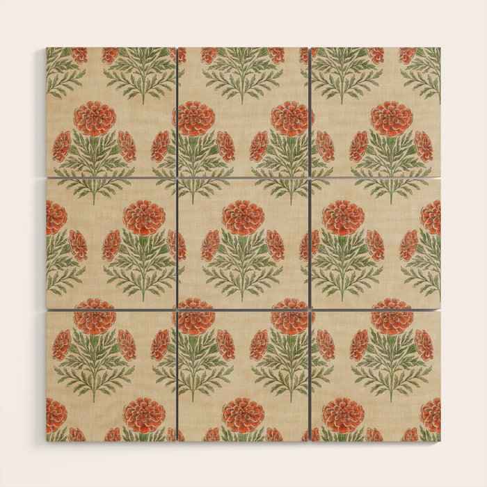 Marigold - persimmon Wood Wall Art Gallery Image 1