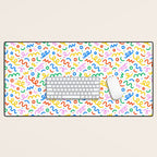 Fun colorful doodle art pattern Desk Mat Gallery Image 1