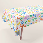 Fun colorful doodle art pattern Tablecloth Gallery Image 1
