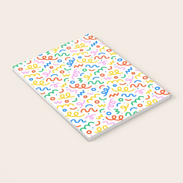 Fun colorful doodle art pattern Notebook Gallery Image 3