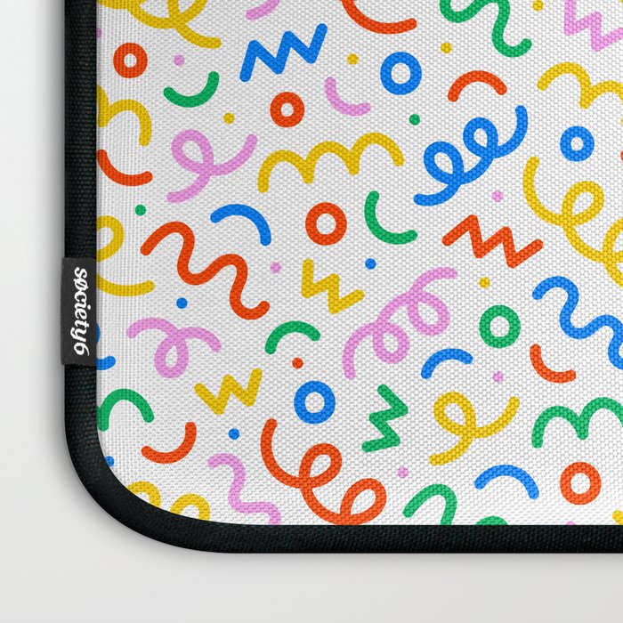Fun colorful doodle art pattern Laptop Sleeve Gallery Image 3