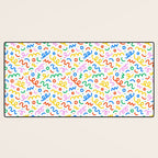 Fun colorful doodle art pattern Desk Mat Gallery Image 3