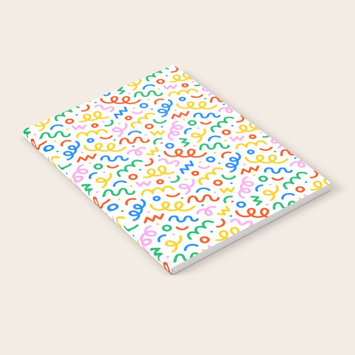 Fun colorful doodle art pattern Notebook Gallery Image 1