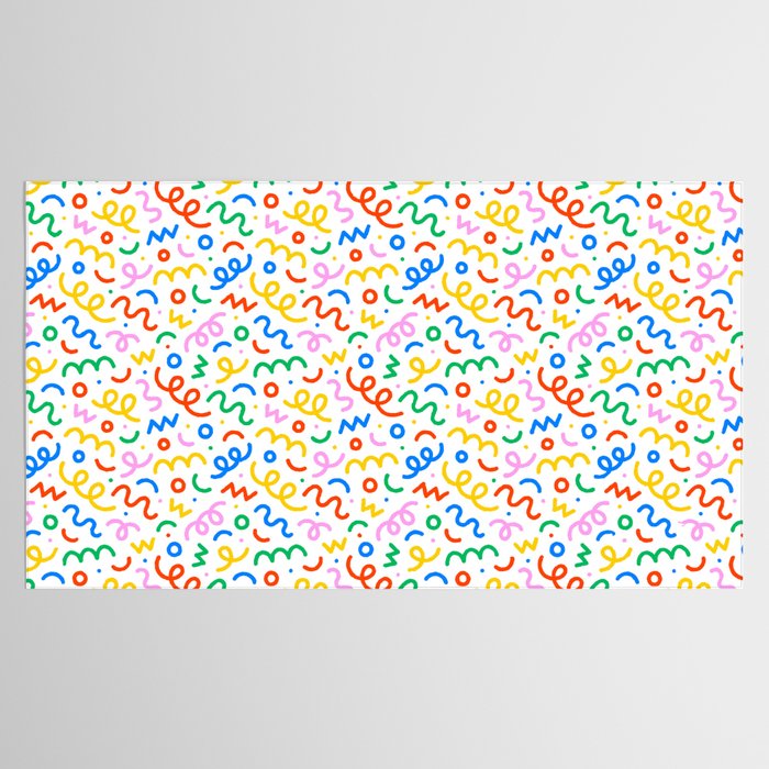 Fun colorful doodle art pattern Tablecloth Gallery Image 2