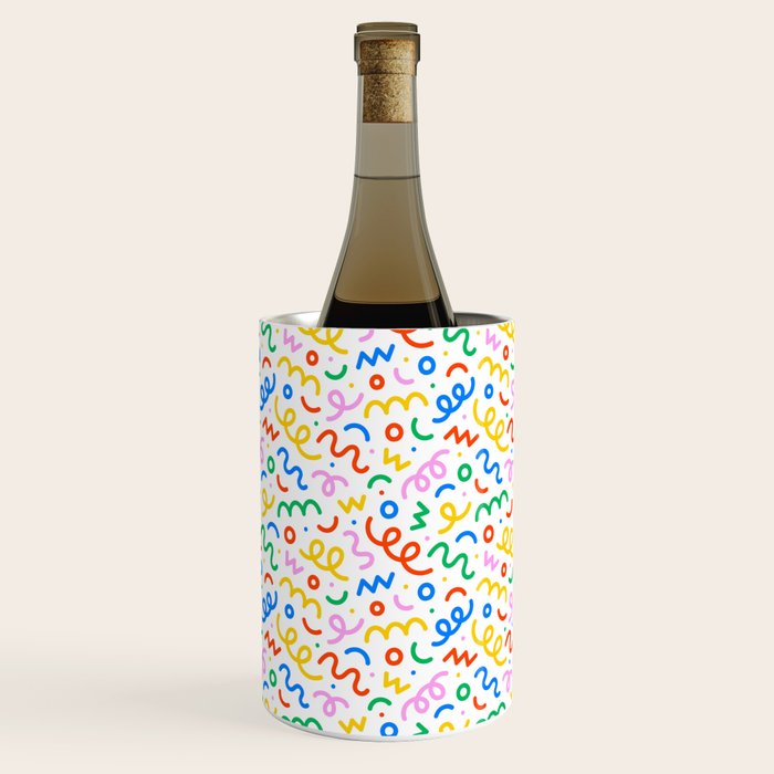 Fun colorful doodle art pattern Wine Chiller Gallery Image 3