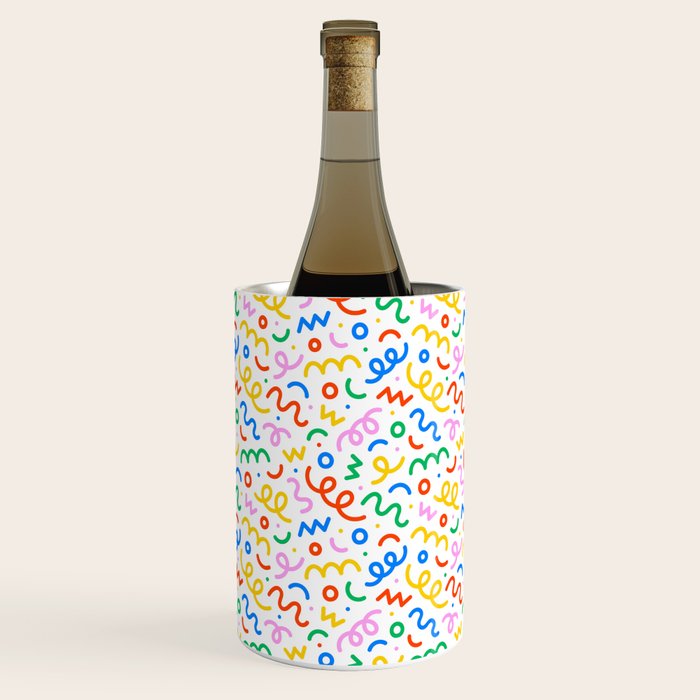 Fun colorful doodle art pattern Wine Chiller Gallery Image 2