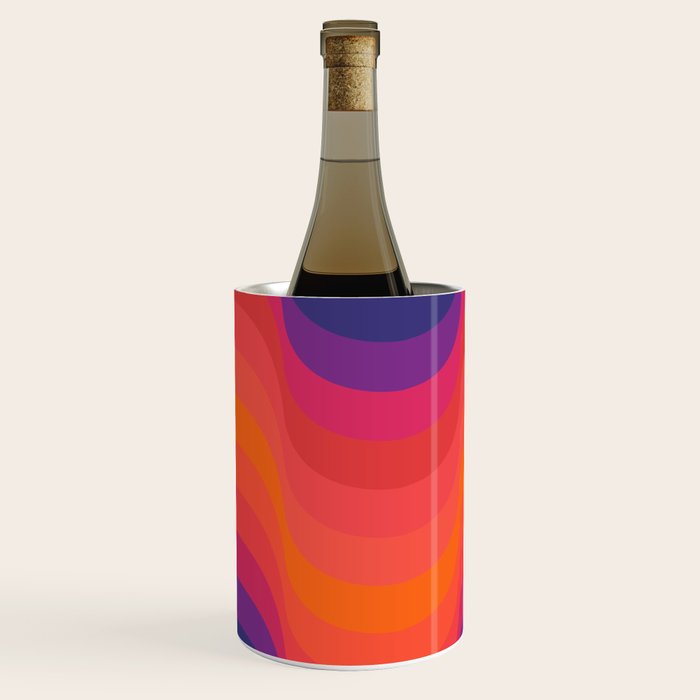 Retro Sacred Geometry | 80s Wavy Vibe Wine Chiller Gallery Image 3