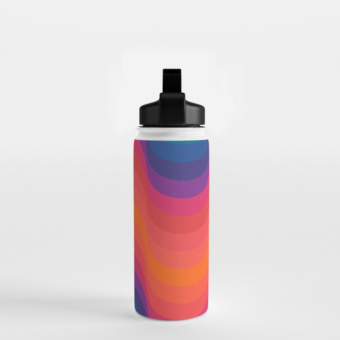 Retro Sacred Geometry | 80s Wavy Vibe Water Bottle Gallery Image 2