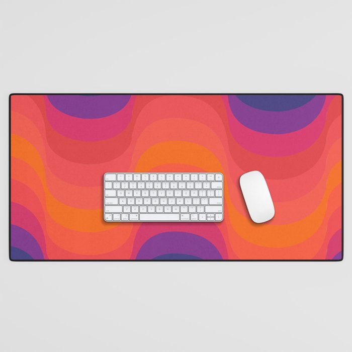 Retro Sacred Geometry | 80s Wavy Vibe Desk Mat Gallery Image 1