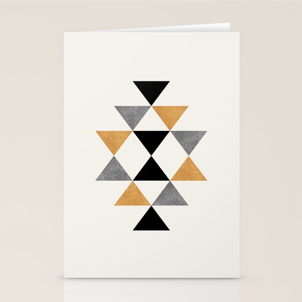Aztec Graphic - Gold Gray Stationery Card Gallery Image 2