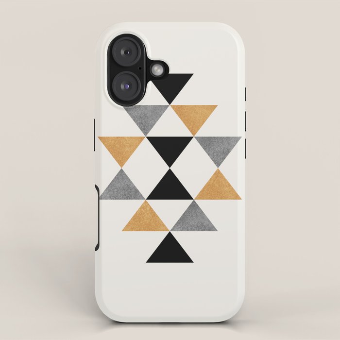 Aztec Graphic - Gold Gray iPhone Case Gallery Image 1