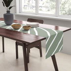 Minimalist, Tropical Leaf, Green, Boho Wall Art Table Runner Gallery Image 2