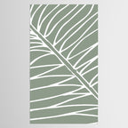 Minimalist, Tropical Leaf, Green, Boho Wall Art Tablecloth Gallery Image 2