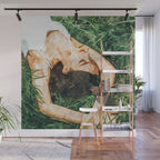 Jungle Nap Painting, Nature Illustration, Woman & Birds Portrait Wall Mural Gallery Image 1