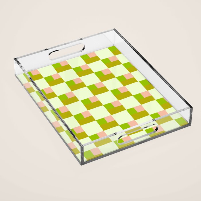 Palm Beach Check Acrylic Tray Gallery Image 1