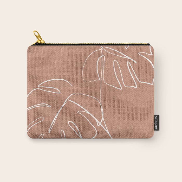 Monstera minimal - earth Carry All Pouch Gallery Image 1