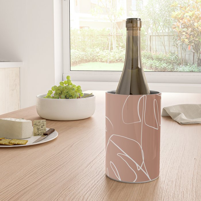 Monstera minimal - earth Wine Chiller Gallery Image 4