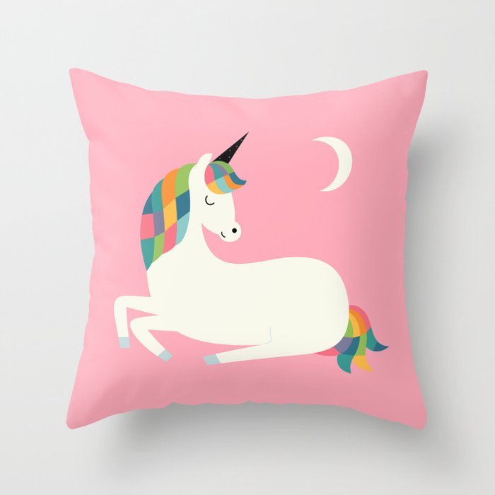 Unicorn Happiness Throw Pillow Gallery Image 6