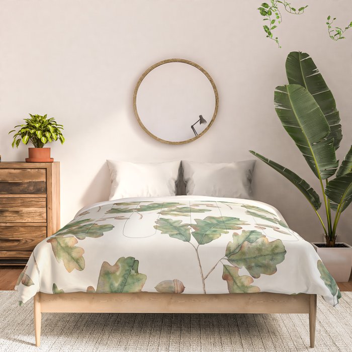 Oak tree  green leaves  Comforter Gallery Image 3