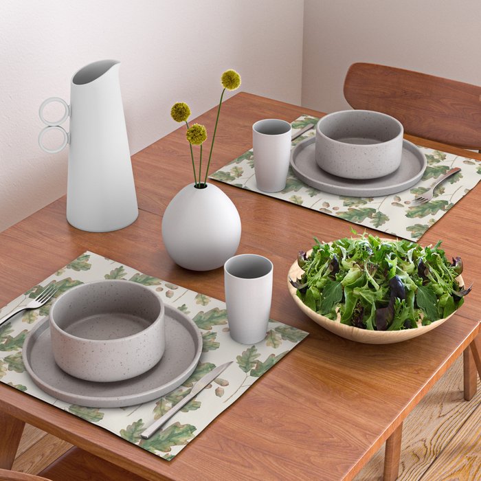 Oak tree  green leaves  Placemat Gallery Image 2