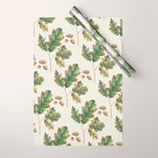 Oak tree  green leaves  Wrapping Paper Gallery Image 1