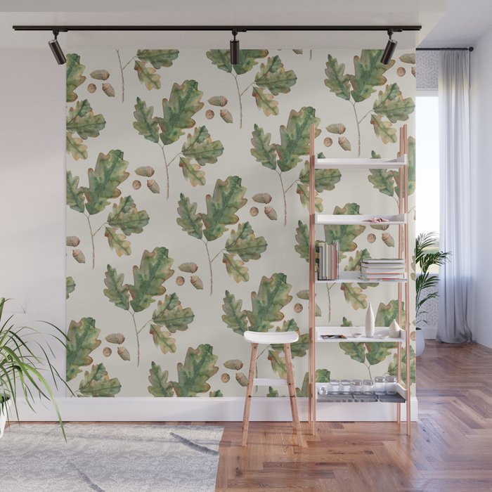 Oak tree  green leaves  Wall Mural Gallery Image 1