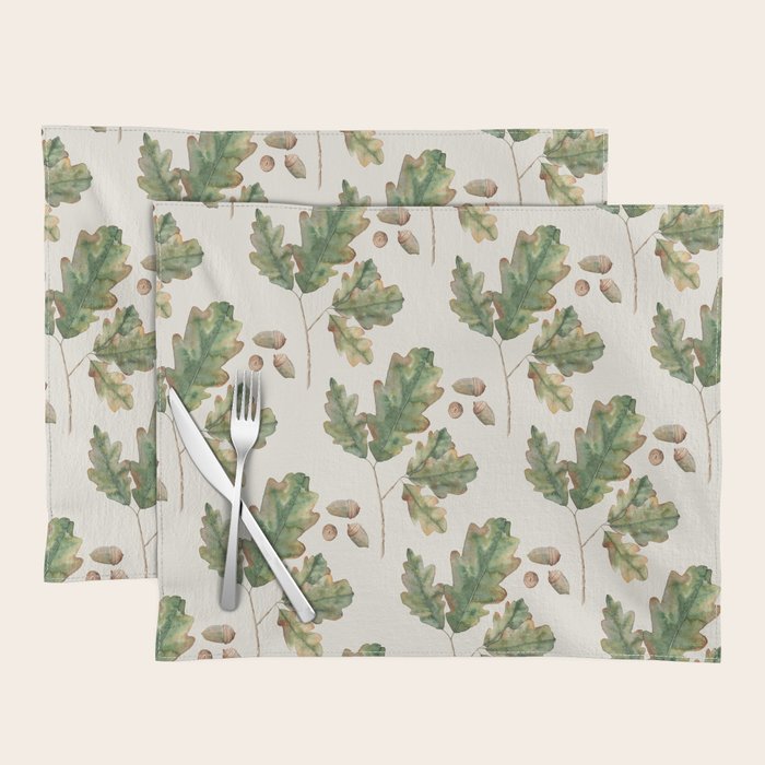 Oak tree  green leaves  Placemat Gallery Image 1