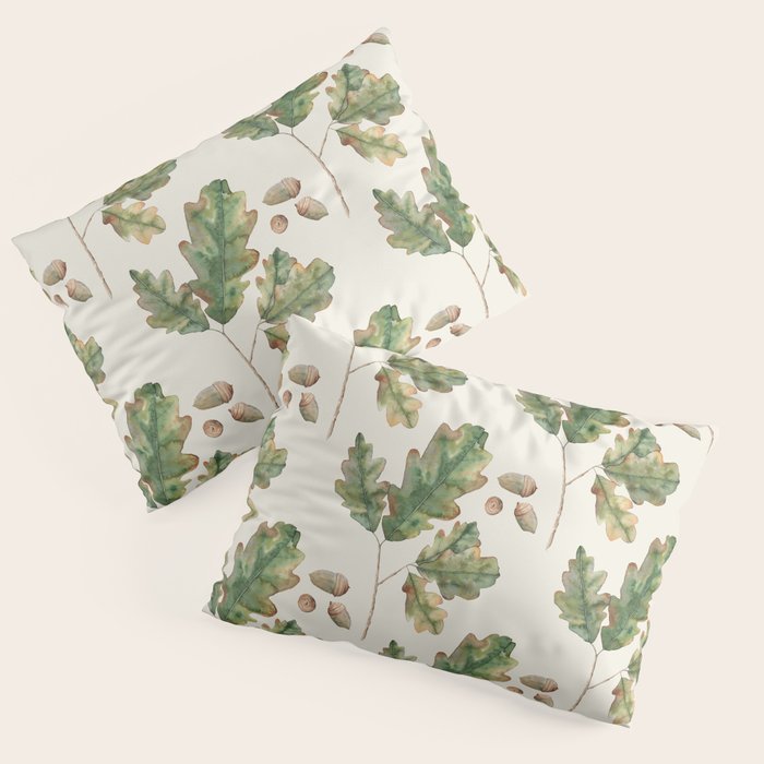 Oak tree  green leaves  Pillow Sham Gallery Image 1
