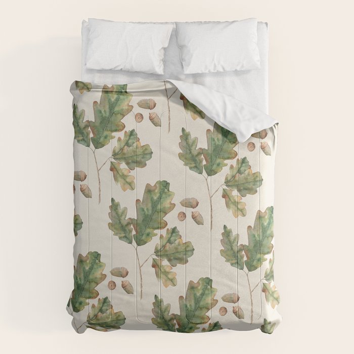 Oak tree  green leaves  Comforter Gallery Image 6