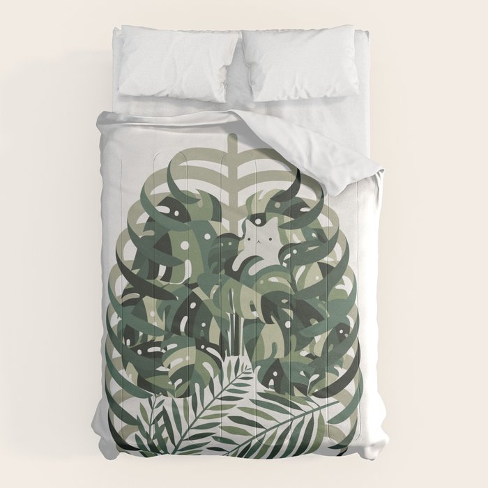 Cat and Plant 56 Comforter Gallery Image 6