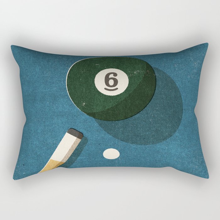 BILLIARDS / Ball 6 Rectangular Pillow Gallery Image 1