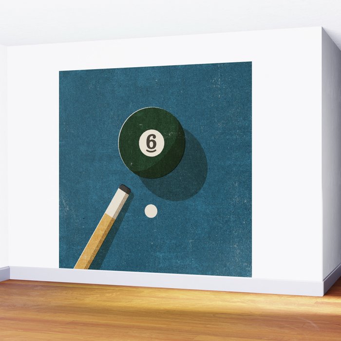 BILLIARDS / Ball 6 Wall Mural Gallery Image 2