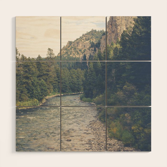 The Montana Collection - A River Runs Through It - Gallatin Canyon Wood Wall Art Gallery Image 1
