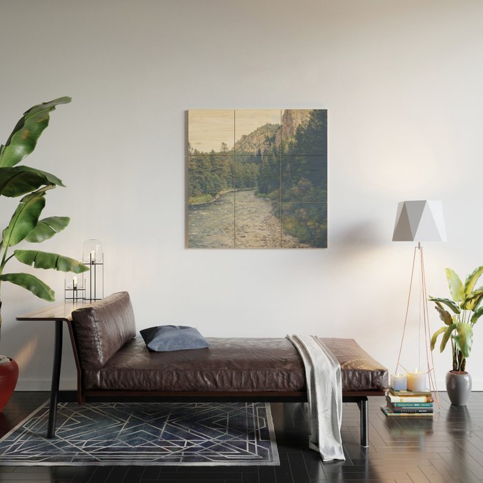 The Montana Collection - A River Runs Through It - Gallatin Canyon Wood Wall Art Gallery Image 2