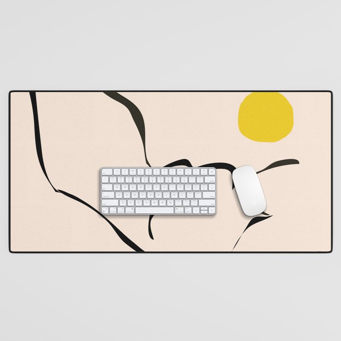 abstract minimal nude Desk Mat Gallery Image 1