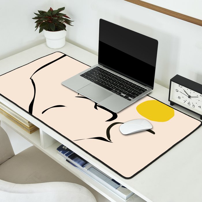 abstract minimal nude Desk Mat Gallery Image 2