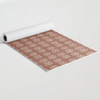 block print floral - clay Yoga Mat Gallery Image 2
