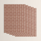block print floral - clay Wrapping Paper Gallery Image 3