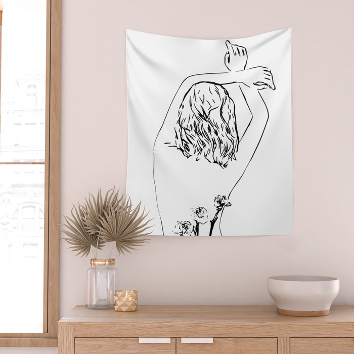 Oblivious #drawing #illustration Wall Tapestry Gallery Image 2