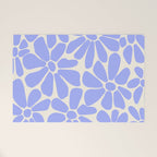 Lavender - Retro Floral  Welcome Mat Gallery Image 1