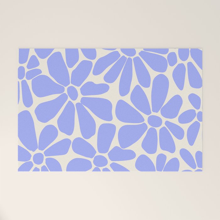 Lavender - Retro Floral  Welcome Mat Gallery Image 1