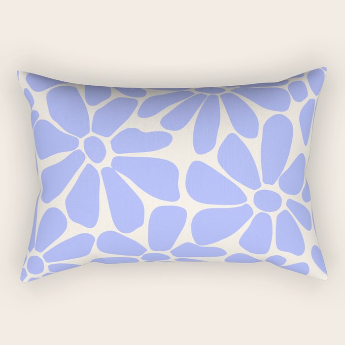 Lavender - Retro Floral  Rectangular Pillow Gallery Image 2