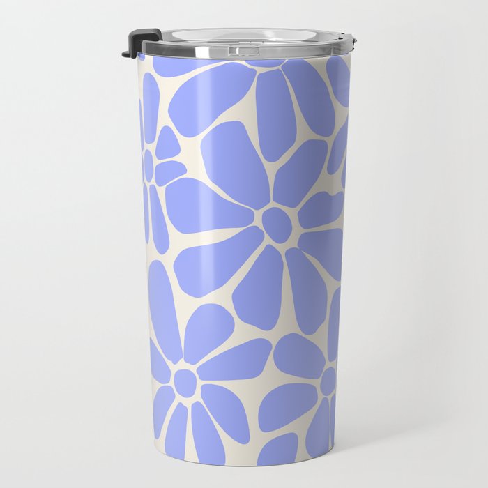 Lavender - Retro Floral  Travel Mug Gallery Image 3