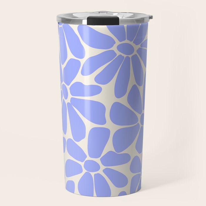 Lavender - Retro Floral  Travel Mug Gallery Image 1