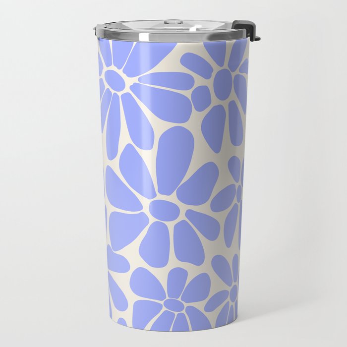 Lavender - Retro Floral  Travel Mug Gallery Image 2