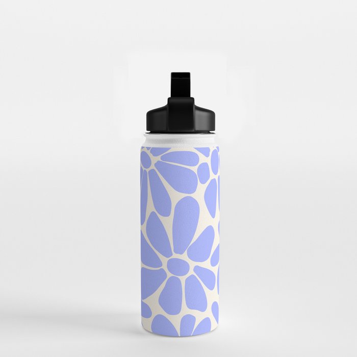 Lavender - Retro Floral  Water Bottle Gallery Image 2