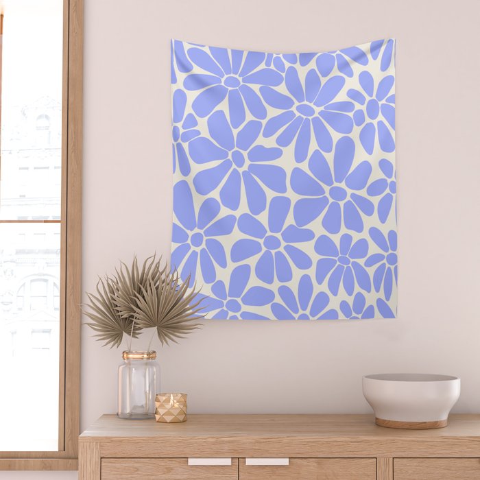 Lavender - Retro Floral  Wall Tapestry Gallery Image 2