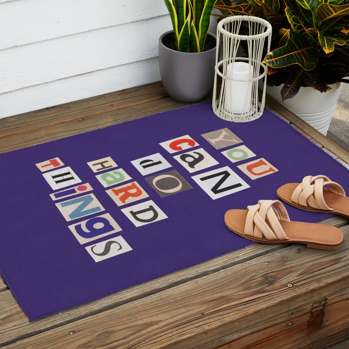You can do hard things / Daily Reminder #1 Outdoor Rug Gallery Image 2