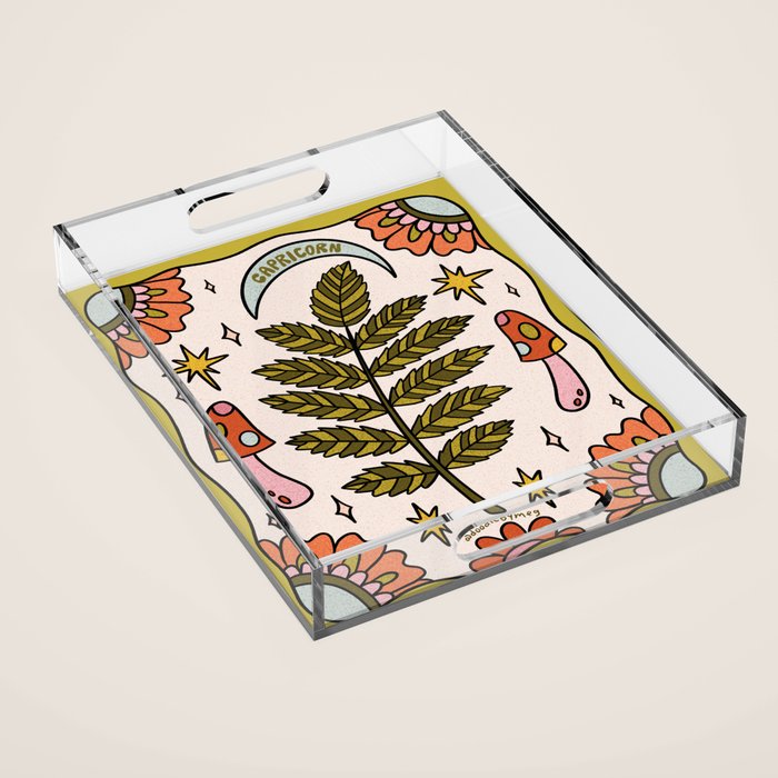 Capricorn Leaf Acrylic Tray Gallery Image 1