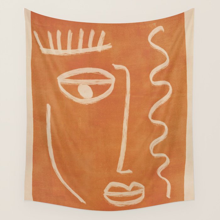 Abstract Face 26 Wall Tapestry Gallery Image 1